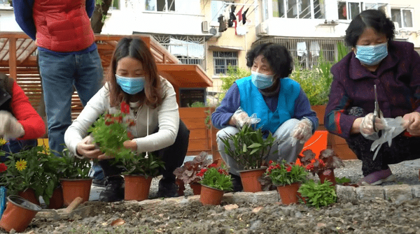 Urban garden in China